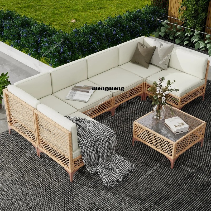 Outdoor Furniture With Fire Pit Table - Set di Mobili da Esterno a