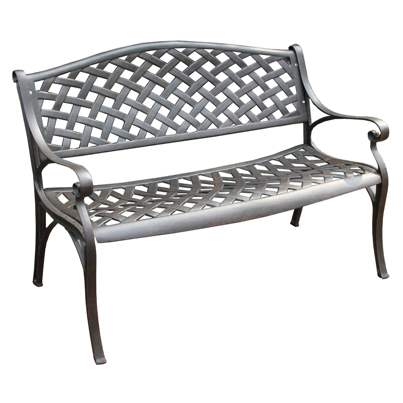 Garden Bench Metal - Sedia a doppio sedile in alluminio