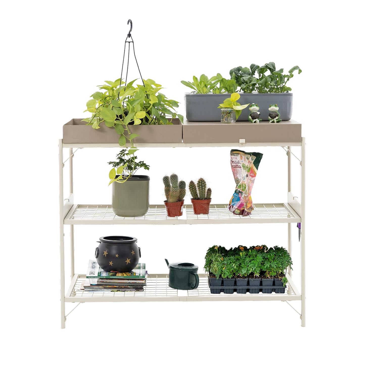 Garden Bench Metal - Tavolo da Lavoro per Giardinaggio in