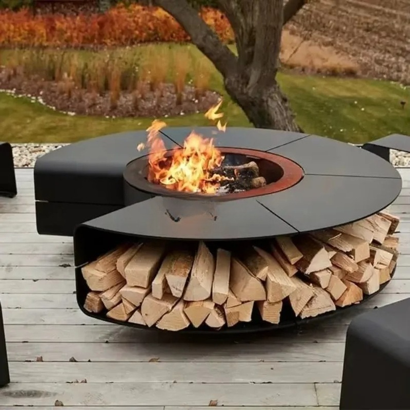 Outdoor Furniture With Fire Pit Table - Tavolo da Esterno Brevettato con Braciere