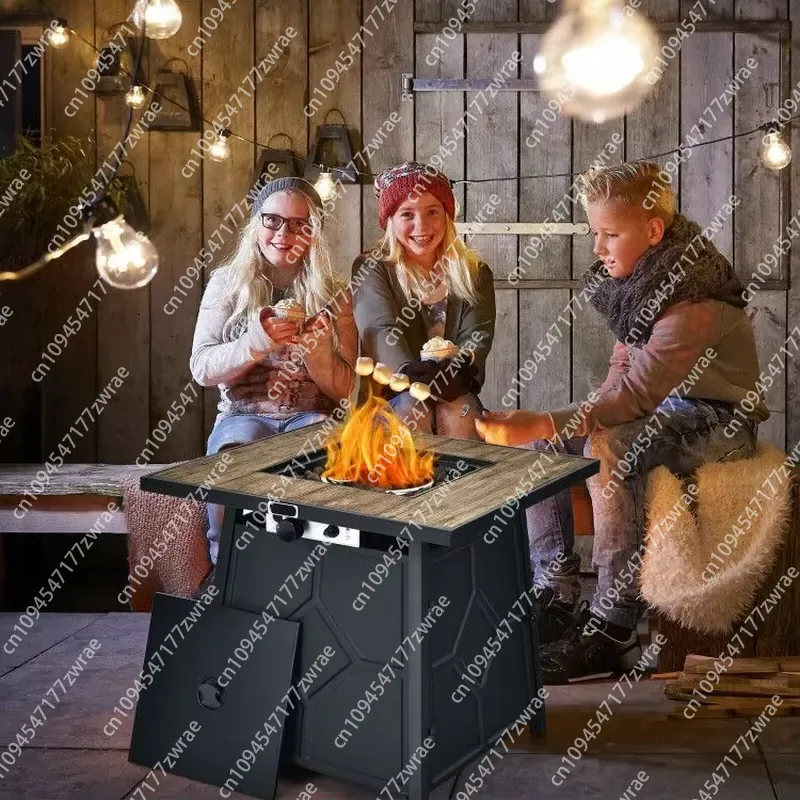 Outdoor Furniture With Fire Pit Table - Tavolo da Esterno Riscaldabile a Gas