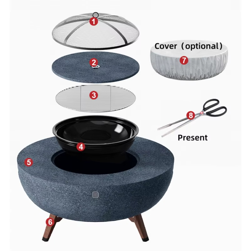 Tavolo da Esterno con Braciere - Outdoor Furniture With Fire Pit Table recensione e prezzo