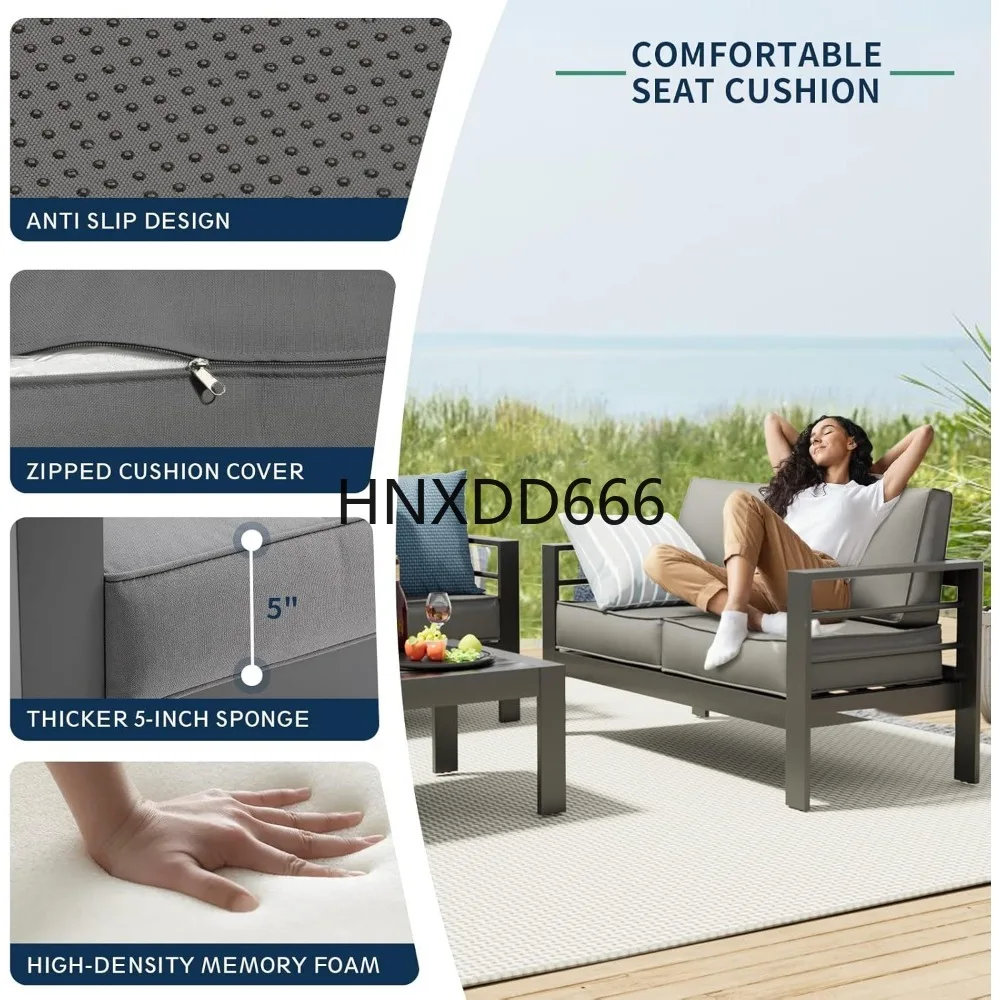 Set di Mobili da Patio con Tav - Outdoor Furniture With Fire Pit Table recensione e prezzo