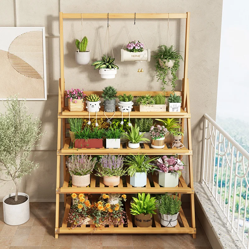 Scaffale per fiori in legno ma - Outdoor Furniture Wood recensione e prezzo