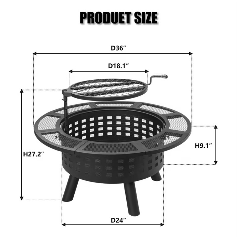 Tavolo con Braciere a Legna pe - Outdoor Furniture With Fire Pit Table recensione e prezzo