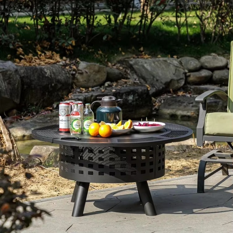 Tavolo con Braciere a Legna pe - Outdoor Furniture With Fire Pit Table recensione e prezzo