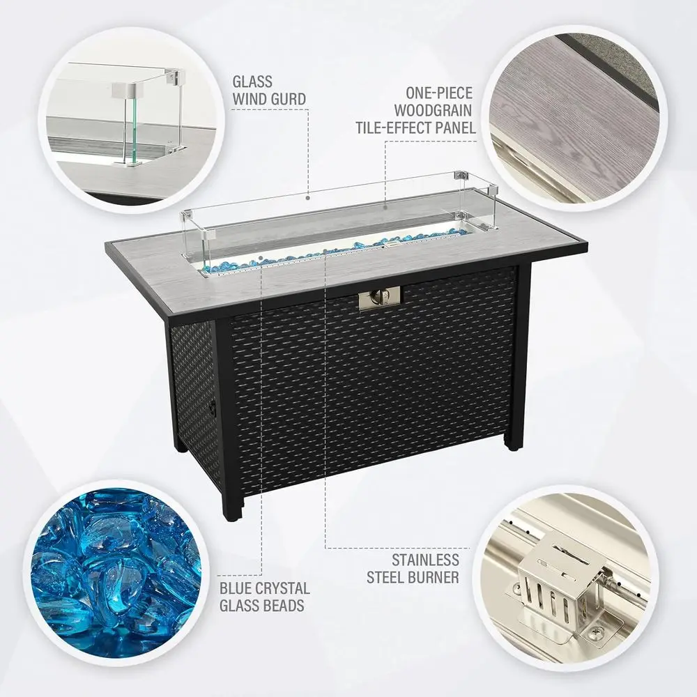 Set di Mobili da Esterno 45 Pe - Outdoor Furniture With Fire Pit Table recensione e prezzo