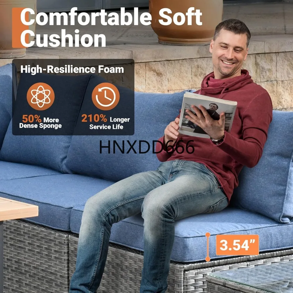 Set di Mobili da Esterno a 8 P - Outdoor Furniture With Fire Pit Table recensione e prezzo